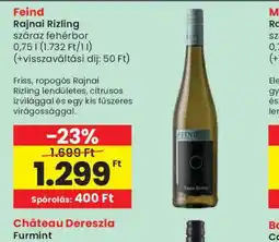 Spar Feind Rajnai Rizling ajánlat