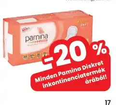 Spar Pamina Diszkrét inkontinenciatemék ajánlat