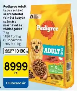 Tesco Pedigree Adult teljes értékű szárazeledel ajánlat