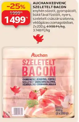 Auchan Auchan Kedvenc szeletelt bacon ajánlat