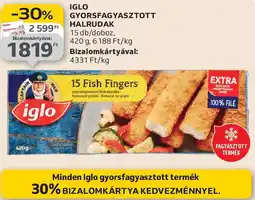 Auchan Iglo gyorsfagyasztott halrudak ajánlat
