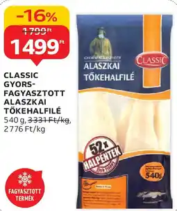Auchan Classic gyorsfagyasztott alaszkai tőkehalfilé ajánlat