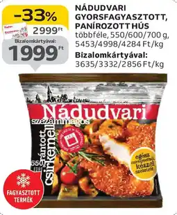 Auchan Nádudvari gyorsfagyasztott, panírozott hús ajánlat