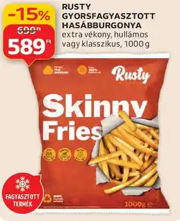 Auchan Rusty gyorsfagyasztott hasábburgonya ajánlat