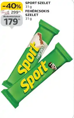 Auchan Sport szelet, fehércsokis szelet ajánlat