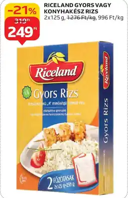 Auchan Riceland gyors, konyhakész rizs ajánlat