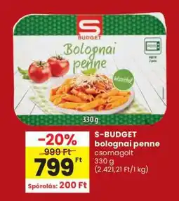 Spar S-BUDGET bolognai penne ajánlat