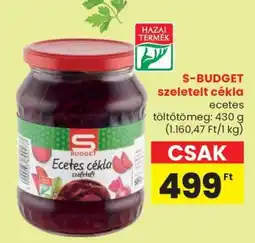 Spar S-BUDGET szeletelt cékla ajánlat