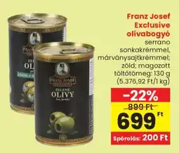 Spar Franz Josef Exclusive olívabogyó ajánlat
