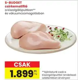 Spar S-BUDGET csirkemellfilé ajánlat