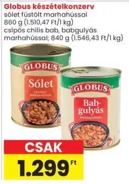 Spar Globus készételkonzerv ajánlat