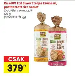 Spar RiceUP! Eat Smart teljes kiőrlésű, puffasztott rizs szelet ajánlat