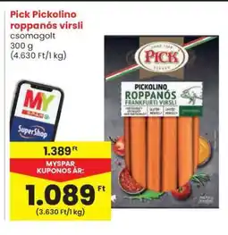 Spar Pick Pickolino roppanós virsli ajánlat