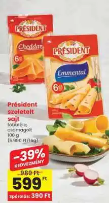 Spar Président szeletelt sajt ajánlat