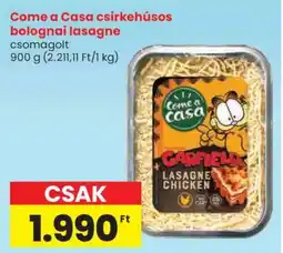 Spar Come a Casa csirkehúsos bolognai lasagne ajánlat
