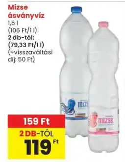 Spar Mizse ásványvíz ajánlat