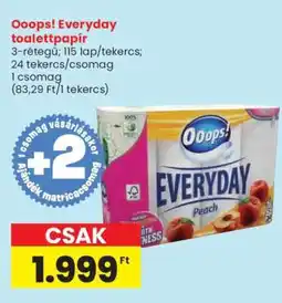 Spar Ooops! Everyday Toalettpapír ajánlat