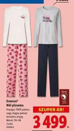 Lidl ESMARA Női pizsama ajánlat