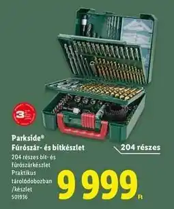 Lidl Parkside Fúrószár- és bitkészlet ajánlat