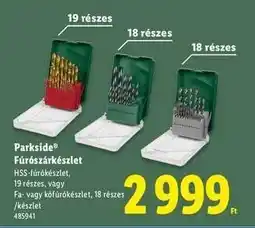 Lidl PARKSIDE Fúrószárkészlet ajánlat