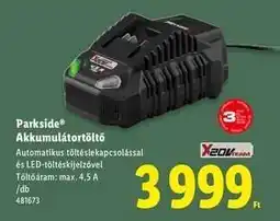 Lidl PARKSIDE Akkumulátortöltő ajánlat