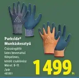 Lidl PARKSIDE Munkakesztyű ajánlat