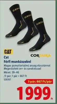 Lidl CAT Férfi munkazokni ajánlat
