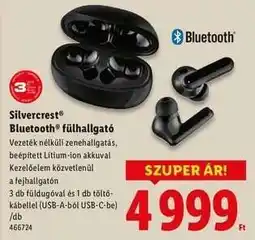 Lidl Silvercrest Bluetooth fülhallgató ajánlat