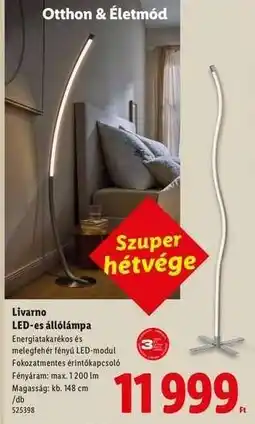 Lidl Livarno LED-es állólámpa ajánlat