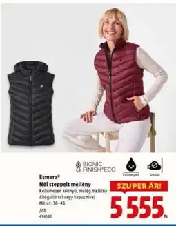 Lidl esmara Női steppelt mellény ajánlat
