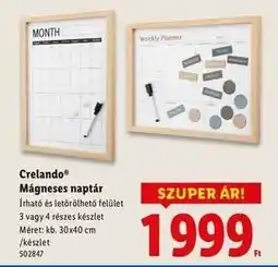 Lidl Crelando Mágneses naptár ajánlat