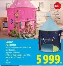 Lidl Lupilu Játéksátor ajánlat