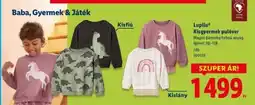 Lidl LUPILU Kisgyermek pulóver ajánlat
