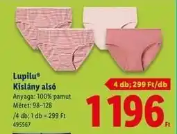 Lidl Lupilu Kislány alsó ajánlat