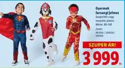 Lidl Gyermek farsangi jelmez ajánlat