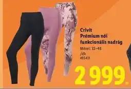 Lidl Crivit Prémium női funkcionális nadrág ajánlat