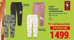 Lidl LUPILU Kisgyermek szabadidőnadrág ajánlat