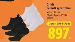 Lidl Crivit Felnőtt sportzokni ajánlat