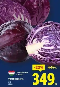 Lidl VÖRÖS-KÁPOSZTA ajánlat