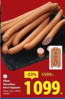 Lidl Pikok Klasszikus bécsi roppanós ajánlat