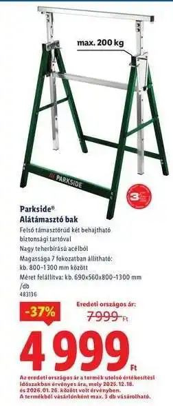 PARKSIDE Alátámasztó bak