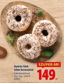 Lidl Gyűrűs fánk fehér bevonattal ajánlat