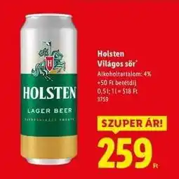 Lidl Holsten Világos sör ajánlat