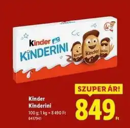 Lidl Kinder Kinderini ajánlat
