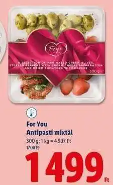 Lidl For You Antipasti mixtál ajánlat