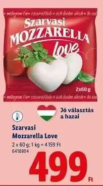 Lidl Szarvasi Mozzarella Love ajánlat