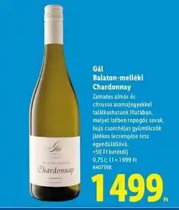 Lidl Gál Balaton-melléki Chardonnay ajánlat