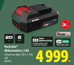 Lidl PARKSIDE Akkumulátor, 2 Ah ajánlat