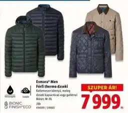 Lidl Esmara Men Férfi thermo dzseki ajánlat