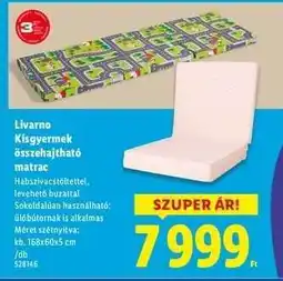 Lidl Livarno Kisgyermek összehajtható matrac ajánlat